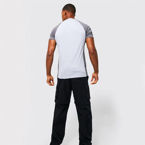 2023 hommes les plus élégants manches raglan couleur grise 100% polyester Muscle Fit t-shirt à vendre à des prix raisonnables - Product Image 3