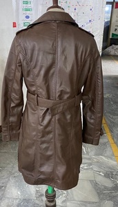 เสื้อโค้ทหนังแท้ไซส์ใหญ่พิเศษสำหรับผู้หญิงเสื้อโค้ทหนังยาว - Product Image 2