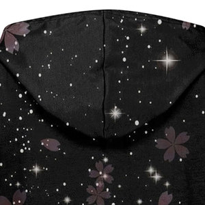 Sudadera con Capucha para Mujer, de Tela de Felpa Premium para Invierno, Color Negro Melocotón Brillante, Sublimada, para Ropa Deportiva Informal con Capucha y Cordón Ajustable - Product Image 6