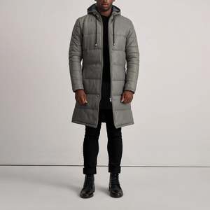 Chaqueta Acolchada de Cuero con Capucha Estilo Casual Floyd Grey - Product Image 3
