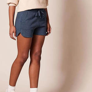 Shorts décontractés taille haute pour femme avec cordon de serrage, shorts d'été en coton doux, shorts de sport athlétiques avec poches, vente en gros - Product Image 3