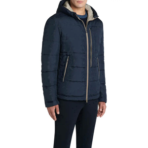Wholesale Price <b>Winter</b> Duckie Jacket New Arrival Customized Warm <b>Quilted</b> Patchwork Crew Neck Canvas Material Coat - Product Image 6