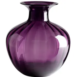 Décor à la maison Vase à fleurs en verre Vase de table en verre Vase à fleurs de forme ronde Décor de table de mariage Prix bas Prêt à expédier