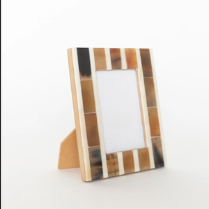Marco de fotos de cuerno abigarrado | Marco DE FOTOS decorativo hecho a mano para el hogar y la oficina | Marco artesanal único para mesa y pared - Product Image 2