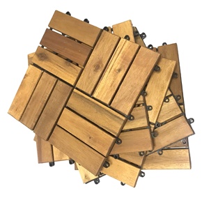 Viet Wood Vietnam Acacia Waterproof Anti-Slip Outdoor Interlocking <b>Floor</b> Tiles Contemporary Design <b>Matt</b> Finish - Product Image 5