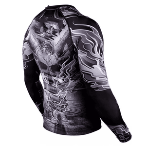 Maillot de compression professionnel personnalisé par sublimation à séchage rapide pour l'entraînement MMA, BJJ, Boxe, Lutte et Fitness en salle de sport - Product Image 2