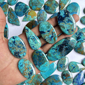 Lote al por mayor de cabujón de shattuckita natural hecho a mano, piedras preciosas de cristal de tamaño y forma mixta para la fabricación de joyas - Product Image 1