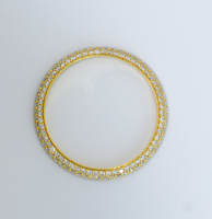 Luxus 36mm VVS Moissan ite Edelstahl Uhr Lünette Diamond Iced Out Dial Uhren Teile