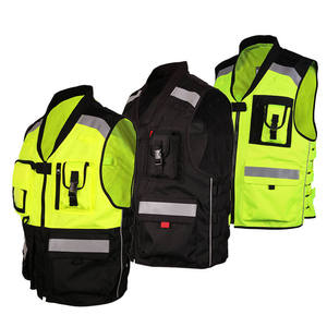 Gilet de travail en polyester haute visibilité personnalisable avec poches réfléchissantes pour la conduite et le travail, avec logo personnalisé - Product Image 1