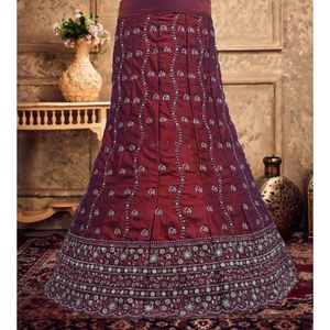 Designer Net Lehenga Choli Set Women with Heavy Jarkan Work Long 3 <b>Meter</b> Flair Four Side Border Net Dupatta Embroidered Choli - Product Image 1