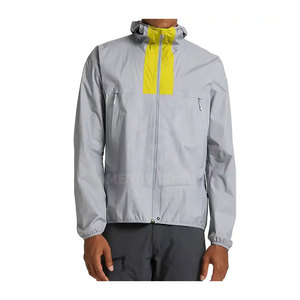 Chaqueta cortavientos con cuello levantado para hombre personalizada OEM transpirable y resistente al viento con logotipo frontal chaqueta de invierno con cremallera completa - Product Image 1