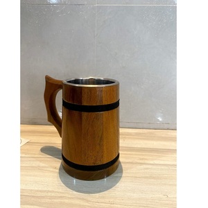 Jarra de Cerveza Rústica de Madera, Estilo Vintage, para Bar y Pub - Product Image 1