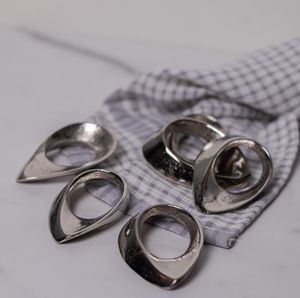 Anillo de Servilleta Decorativo de Aluminio con Forma de Estrella, Estilo Americano, Niquelado, Ecológico, Personalizable - Product Image 2