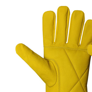 Guante de seguridad industrial con función antideslizante a precio de fábrica, guante de soldadura de cuero dividido de vaca, guante de seguridad de piel de vaca auténtica - Product Image 3