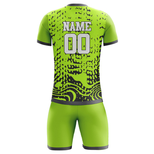 Maillot de football personnalisé en polyester respirant pour hommes, ensemble maillot et short, uniforme de football par sublimation - Product Image 2