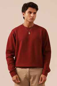 Sweat à capuche en coton polaire épais avec logo personnalisé Pull Sweat-shirt pour hommes Oversize Drop Shoulder O Neck Plain Dyed pour l'hiver - Product Image 6