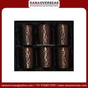 ชุดแก้วทำจากทองแดงบริสุทธิ์ชุบแบบโบราณสำหรับงานแต่งงานเทศกาลคริสต์มาสและของขวัญคืน - Product Image 5