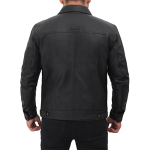 Precio de fábrica de calidad superior Nuevo diseño de moda Su propia chaqueta de cuero personalizada con cremallera de invierno lavada para hombres - Product Image 3