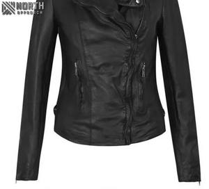 แจ็กเก็ตหนังแฟชั่นสำหรับผู้หญิงเสื้อแจ็คเก็ตหนังแกะสำหรับผู้หญิงแจ็คเก็ตหนังแฟชั่นสำหรับผู้หญิงกำหนดเองได้ - Product Image 2