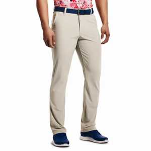 Pantalon habillé décontracté coupe ajustée pour homme Design chiné léger Devant plat Taille moyenne Motif droit Tissu peigné teint uni - Product Image 5