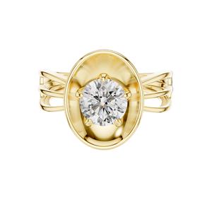 Anillo de Diamante Ovalado de Laboratorio de 1 Quilate para Mujer, VVS-VS EF CVD, Oro de 18 Quilates, 14 Quilates, 10 Quilates y Plata 925, Oro Rosa, Amarillo y Blanco - Product Image 2