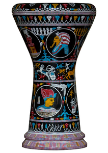 Auténtica Darbuka Gawharet El Fan Faraónica del Antiguo Egipto, 23 cm, de Aluminio Hecha a Mano - Product Image 6