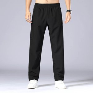 <b>Mens</b> Casual wear <b>Trousers</b> Custom Pants <b>Loose</b> Fit Elastic Drawstring Waist Straight-Legs Summer Yoga Beach Long Pan - Product Image 2
