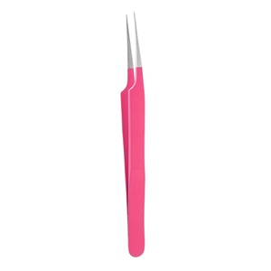 Pince à épiler en acier inoxydable, excellente pour l'application de volume de beauté avec bouts pointus droits et pointus - Product Image 1