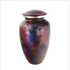 Urne funéraire en laiton de style américain avec design émaillé pour les cendres humaines à prix de gros en provenance d'Inde - Product Image 4