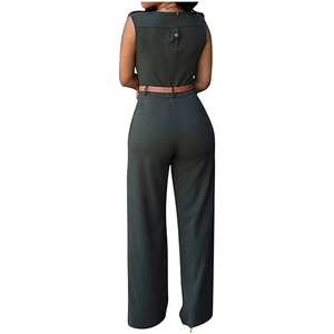Costume de bureau professionnel d'été élégant pour femmes, sans manches, respirant, deux pièces, pantalon droit pour femmes, costume d'affaires 2026 - Product Image 3