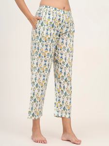 Ensemble short 2 pièces en coton pour femme, imprimé floral ethnique, longueur cheville, style loungewear Kurta Pant, ODM, écologique, pour l'été - Product Image 4