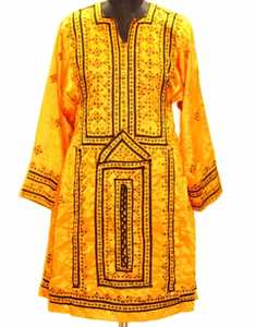 Robe Afghani Vintage Banjara Robe bohème unique brodée à la main avec paillettes perles et boutons écologique - Product Image 1