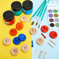 48 paquets de roues en bois jouets petites roues en bois avec chevilles d'essieu, mini roues artisanales en bois pour bricolage artisanat voitures jouet peinture boiseries