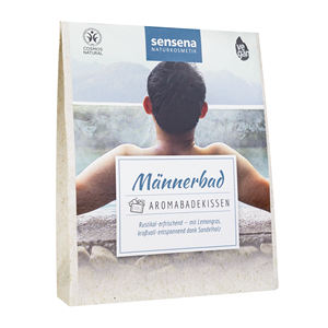 Sensena Natural Cosmetics Coussin de bain pour hommes Additif en maille aromatique Nourrissant et relaxant Oreillers de bain apaisants au quotidien - Product Image 1