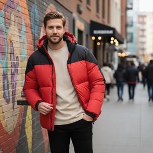 Veste matelassée pour homme en polyester 100% à coupe décontractée, à deux tons, fabrication sur mesure, légère, décontractée, devant en toile, vente chaude OEM/ODM - Product Image 6