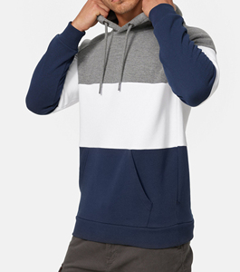 Sweat à capuche de saison d'hiver Design de couleur à trois tons Service OEM Solide de haute qualité Fait sur mesure 100% Polyester Sweats à capuche pour hommes - Product Image 4