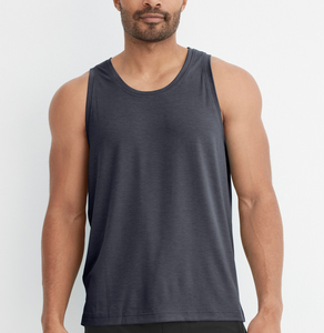 เสื้อกล้ามผู้ชายผ้าสแปนเด็กซ์โพลีเอสเตอร์/ ผ้าสแปนเด็กซ์ทรงปกติคอกลมมีหลายสี - Product Image 4