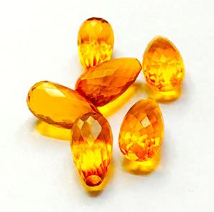 Fournisseur de cristal en gros Quartz citrine jaune à facettes larme Olive Briolette perles pour sertissage de bijoux pierre en vrac - Product Image 5