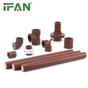 IFAN高品质PN25塑料PPH管热安全1/2 “-2” 在PPH螺纹配件棕色PPH管和配件