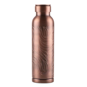 Luxury Smooth Finish Pure <b>Copper</b> <b>Water</b> <b>Bottle</b> With Sleek Modern Cylindrical Shape for Home & Office Use - Product Image 3