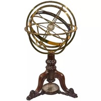 HMA Artisanat Art Déco Globe Armillaire en Laiton Magnétique Léger Fonction Suspendue Couleur Personnalisable Multifonctionnel Classique