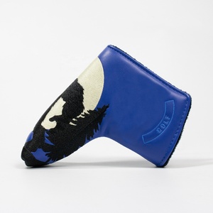 Cubierta de cabeza de golf de cuero PU suave personalizada para hombres Club de madera híbrido equipado con cuello elástico fuerte Forro acolchado fácil de usar - Product Image 4