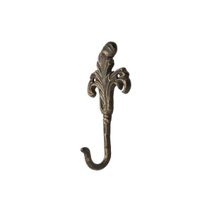 Gancho de pared con flor de lis de hierro fundido de campo francés Gancho de bronce rústico de Estilo Vintage para un Diwali de último minuto único - Product Image 5