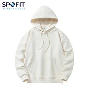 Sweat-shirt ample de haute qualité 100% coton, écologique, respirant, uni, teinture unie, logo personnalisé, impression sérigraphique, poids lourd, automne - Product Image 5