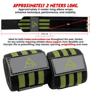 Wraps For Weightlifting Elbow Sleeve Support For <b>Bench</b> Press Training Power Elbow Wraps Weightlifting Gym Men Women - Product Image 3