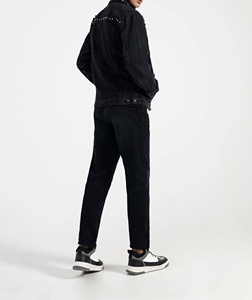 Vestes en jean décontractées d'hiver, coupe-vent, couleur unie, respirantes, de haute qualité, lourdes, personnalisables, tendance, vente en gros - Product Image 5