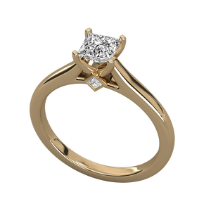 Bague pour femme en or 10 carats avec diamant solitaire cultivé en laboratoire - Product Image 2