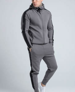 Jogging Suit Logotipo personalizado Poliéster Cremallera completa Ropa deportiva informal Gimnasio Trajes de sudor Chándal de algodón transpirable para hombres - Product Image 4