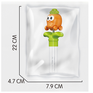QSTOYS QS Juguetes de Burbujas de Plástico ABS con Diseño de Vegetales Coloridos para Niños, <span class=keywords><strong>3</strong></span> en 1, Regalo de Verano para Niños y Niñas de <span class=keywords><strong>3</strong></span> Años en Adelante, Precio Bajo - Product Image 6