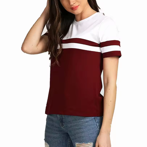 Nuevos diseños de llegada Camisetas de mujer Ropa de calle Casual Hip Hop Camisetas elegantes Mujeres Camisas de algodón y poliéster - Product Image 6